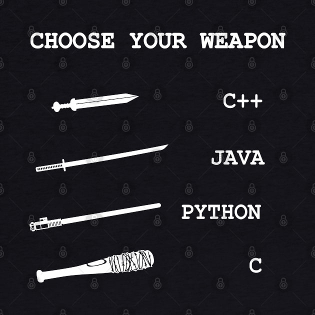 Java vs C++ vs Python vs C Programming Language Comparison Joke by alltheprints